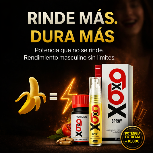 Pack XOXO - Cápsulas + Spray (Más Grande + Más Tiempo)